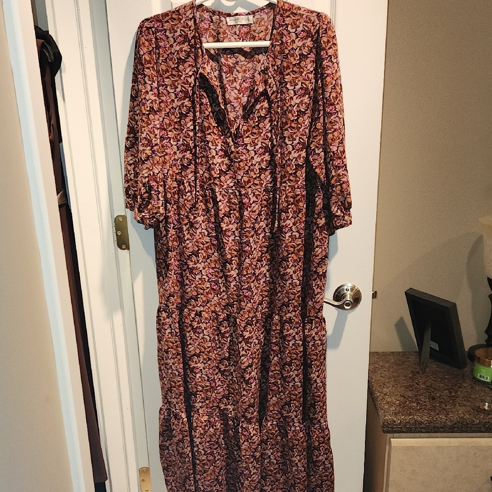 NATURAL LIFE Multicolor Long Sleeve Dress
